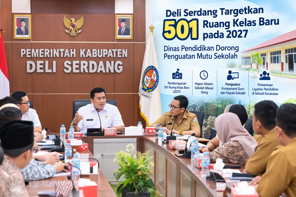 Deli Serdang Targetkan 501 Ruang Kelas Baru pada 2027, Dinas Pendidikan Dorong Penguatan Mutu Sekolah