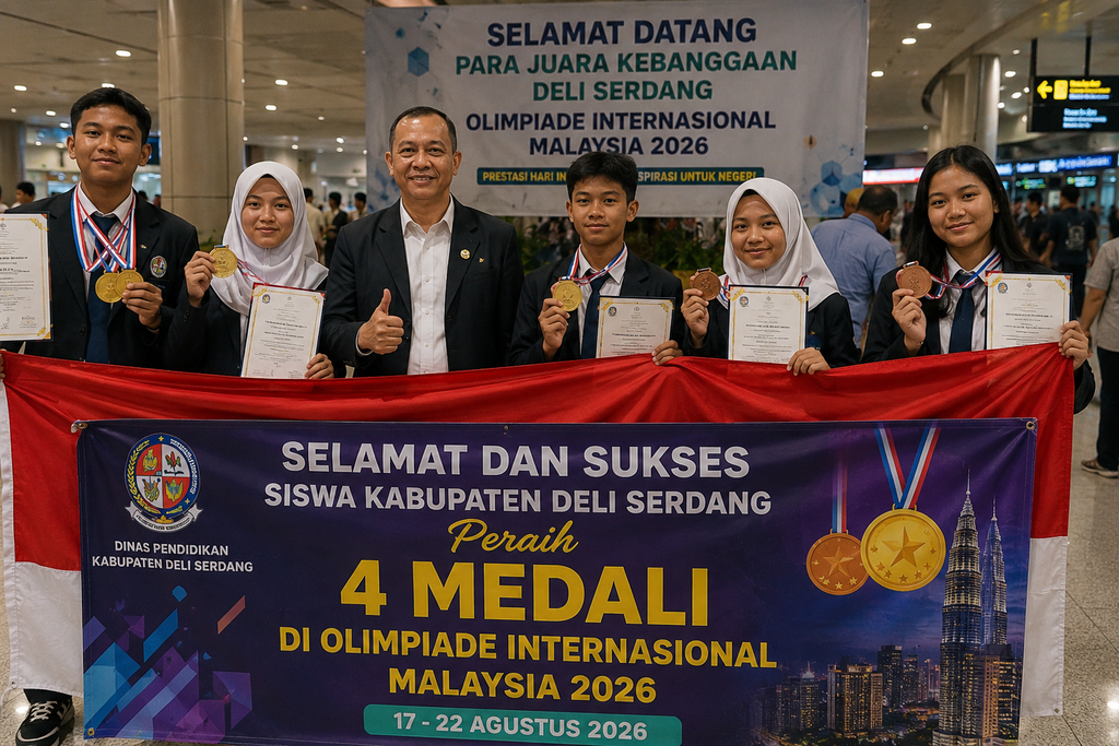 Siswa Deli Serdang Raih 4 Medali di Olimpiade Internasional Malaysia
