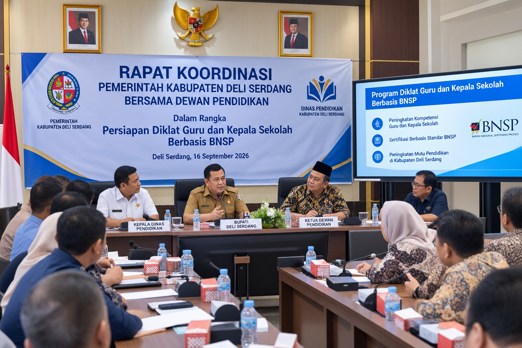 Deli Serdang Siapkan Diklat Guru dan Kepala Sekolah Berbasis BNSP, Perkuat Kompetensi Tenaga Pendidik