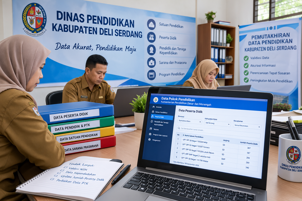 Data Pendidikan Deli Serdang Diperbarui, Sekolah Diminta Perkuat Validasi Data